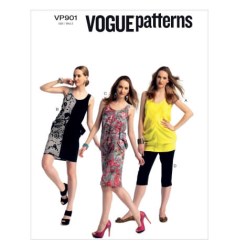 901 VOG  SHIFT DRESS, SLVLSS TUNIC,  PANTS SASH PATTERN 6-18